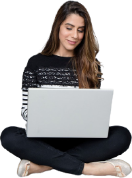 Laptop and girl